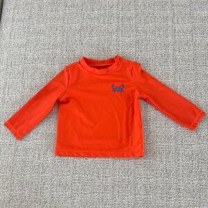 Orange Long Sleeve Shirt with Crab Logo